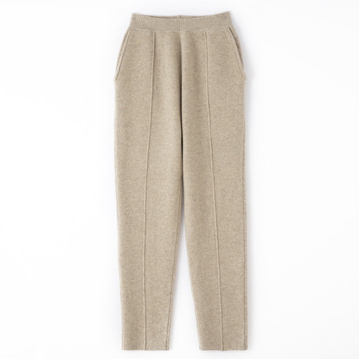Damen Strickhose mit schmaler Beinform, elastischem Bund und Bügelfalte Drune