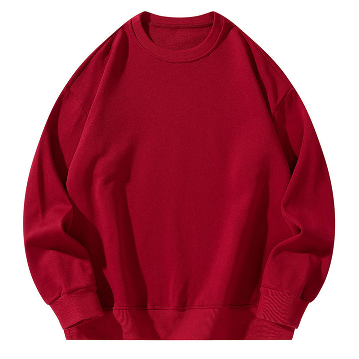 Unisex Oversize-Sweatshirt mit Rundhalsausschnitt, überschnittener Schulter und geripptem Saum Drune