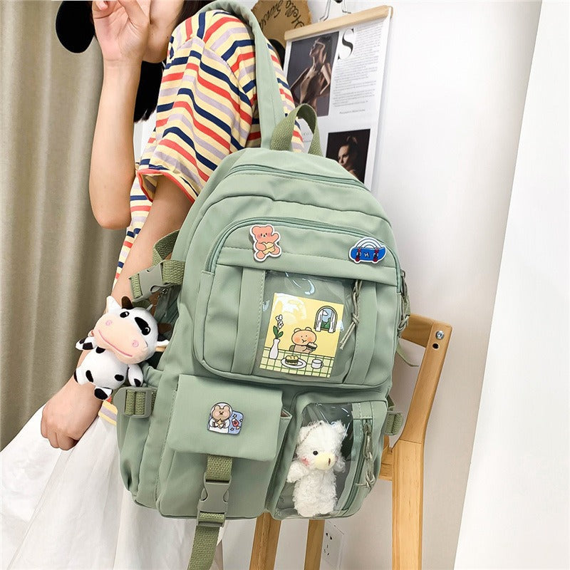 Damen Verspielt Mehrfach-Taschen Rucksack Drune
