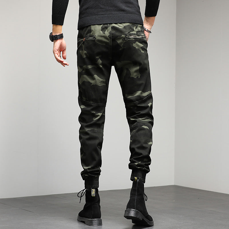 Herren Cargojogger mit Camouflage‑Muster, ergonomischen Kniepaneelen und elastischem Tunnelzugbund Drune