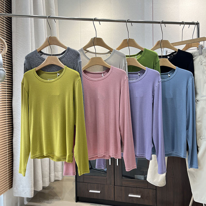 Damen Langarmshirt aus weichem Jersey mit ergonomischem Schnitt Drune