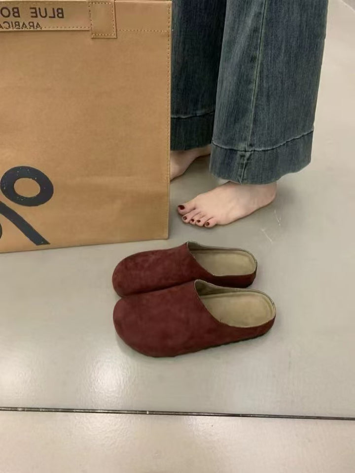 Damen nan gefütterte Clog-Pantoffel mit verstellbarer Metallschnalle und anatomischem Korkfußbett Drune