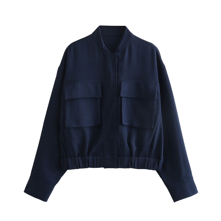Damen Übergangsjacke mit sportlichen Taschen und elastischem Bund Drune