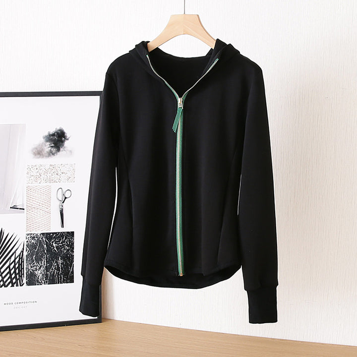 Damen Sportliche Jacke mit Kapuze Drune