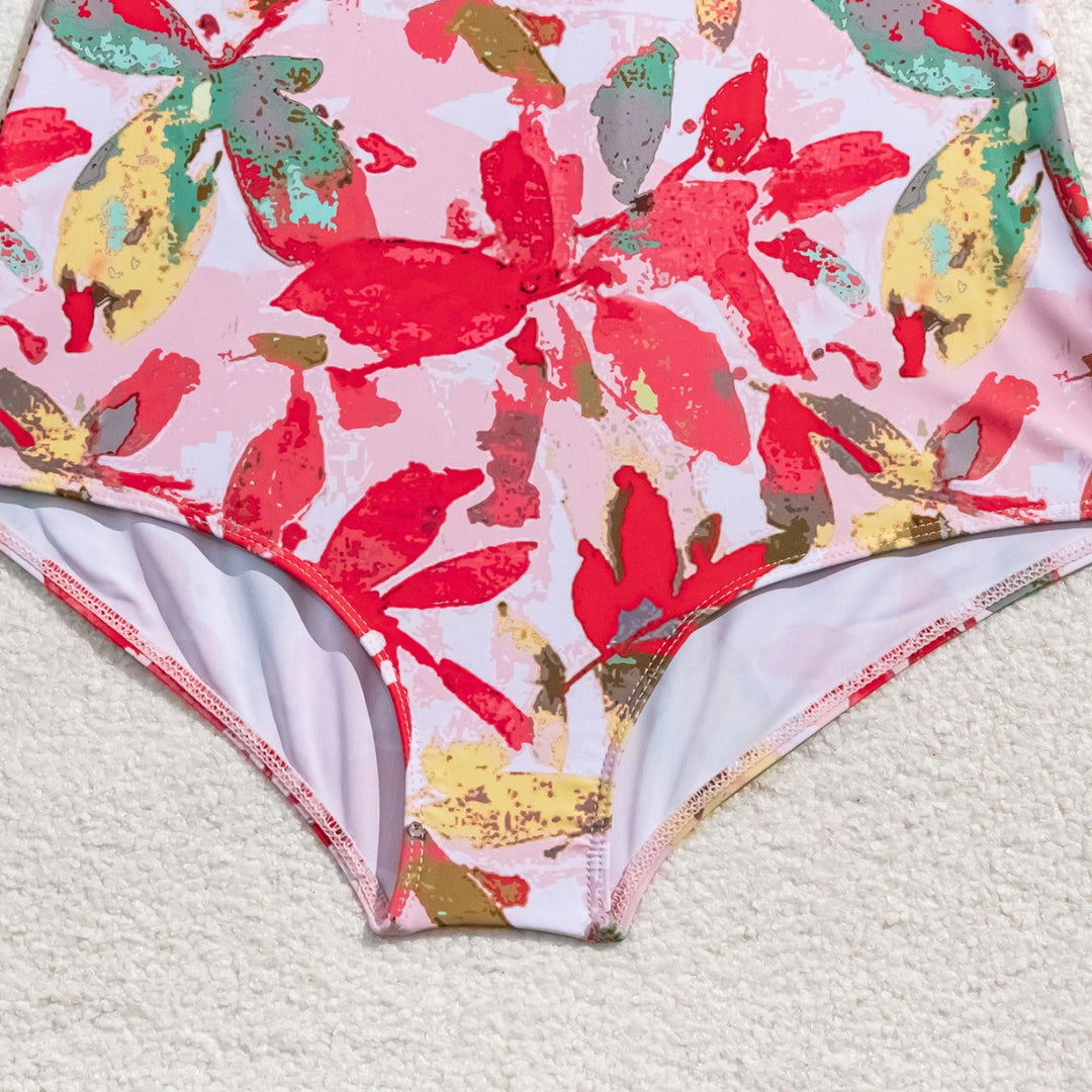 Damen Einteiliger Badeanzug mit floralem Muster Drune