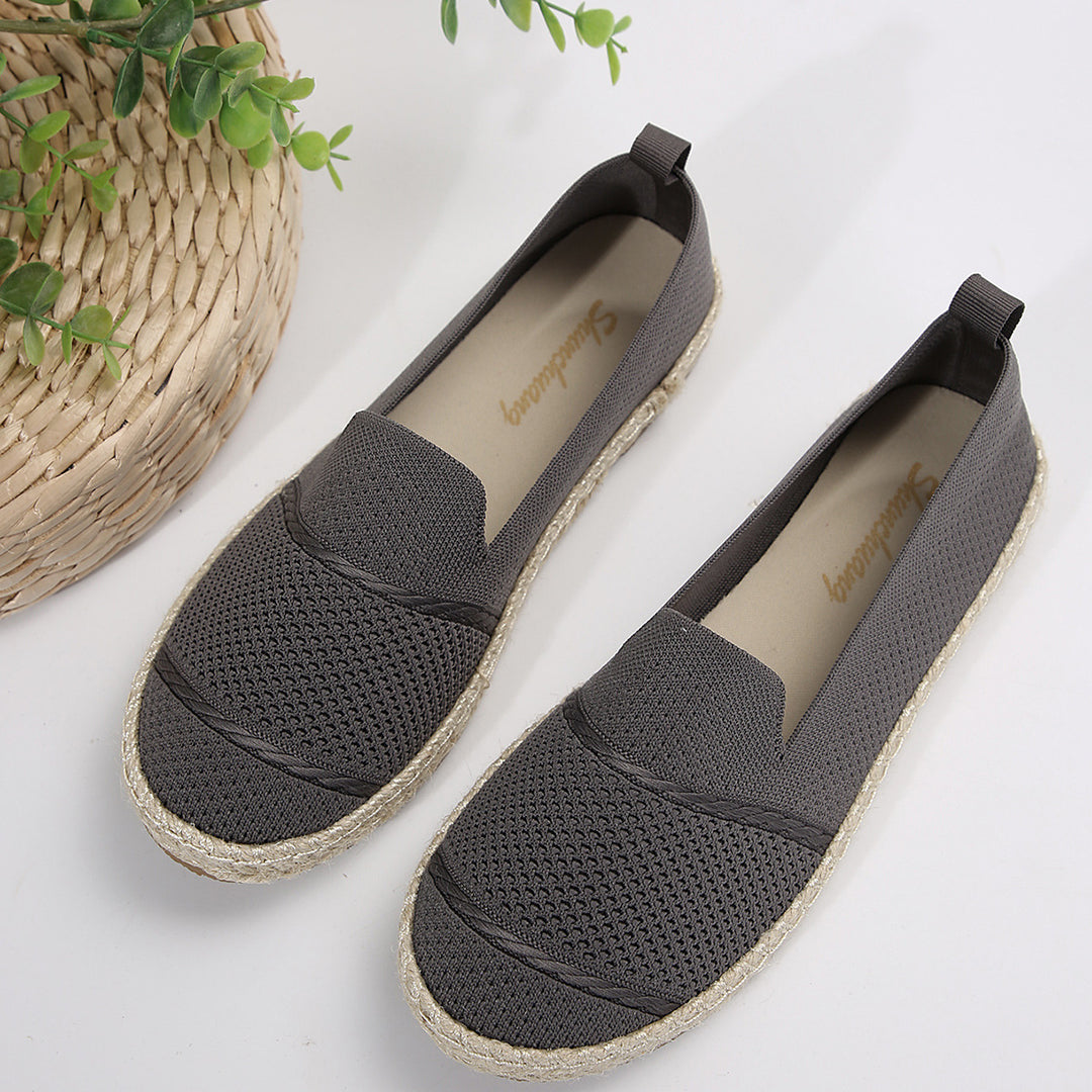 Damen Atmungsaktive Slipper-Espadrilles mit Jute-Details Drune