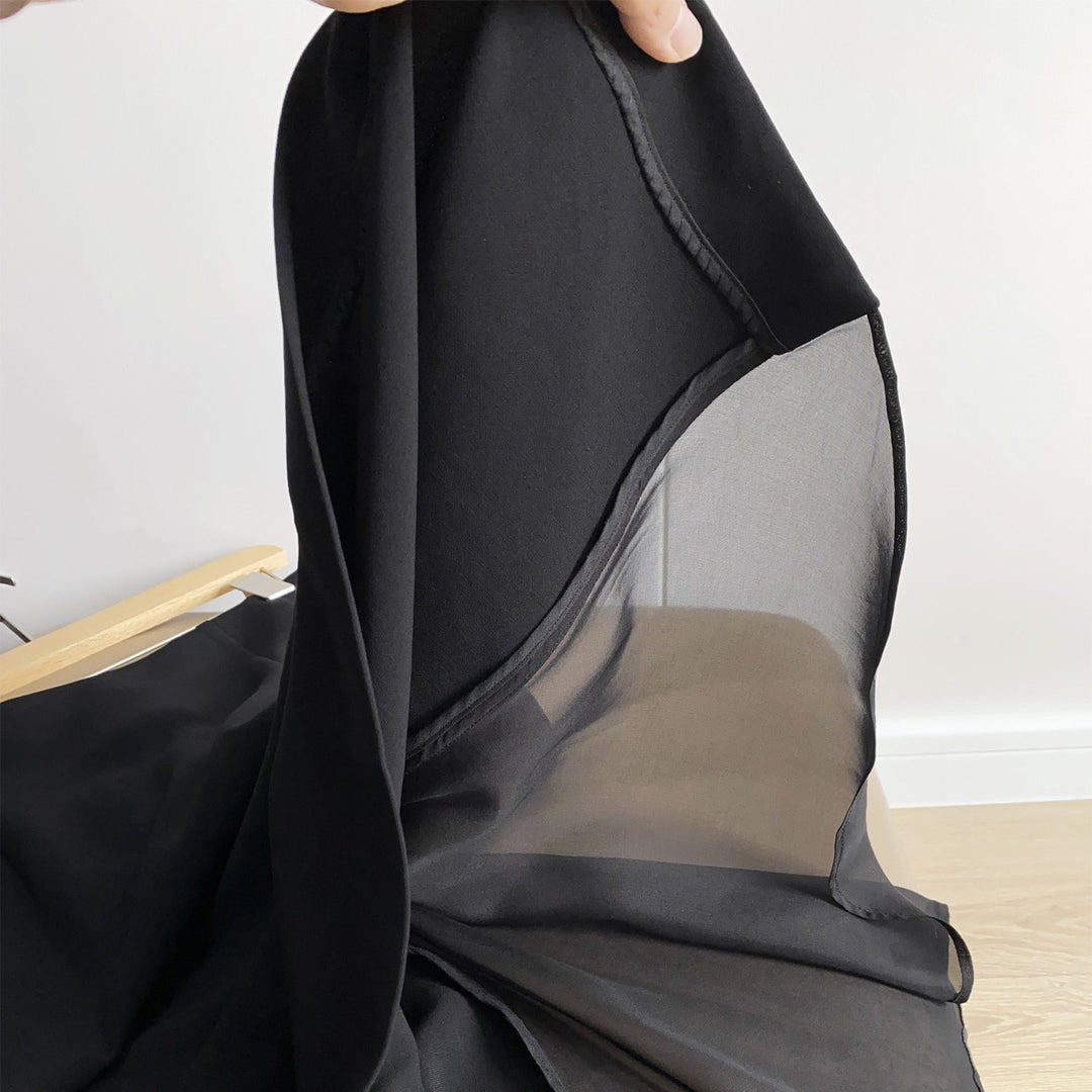 Damen Eleganter Maxirock aus hochwertigem fließendem Material Drune