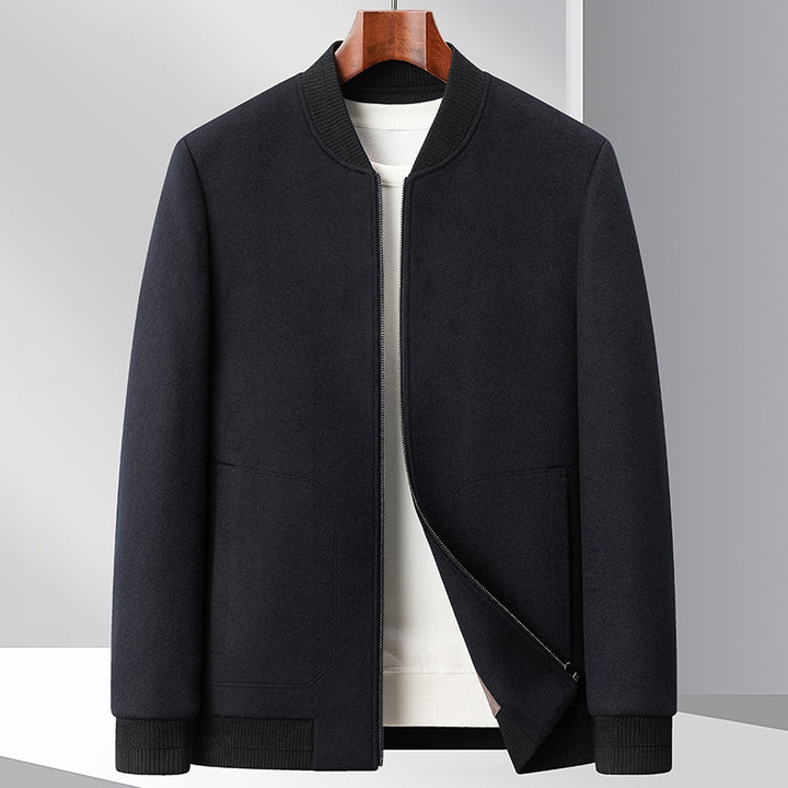 Herren lässige Steppjacke mit hohem Stehkragen und geschorenem Fleece Drune