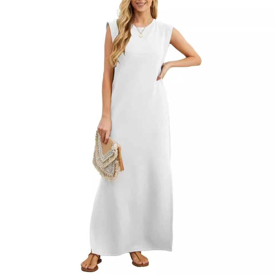 Damen Maxikleid aus atmungsaktivem Baumwollmaterial Drune