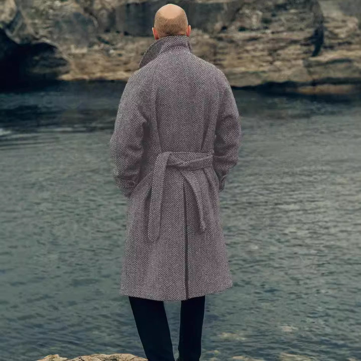 Herren eleganter Dufflecoat mit modernen Details und praktischen Taschen Drune