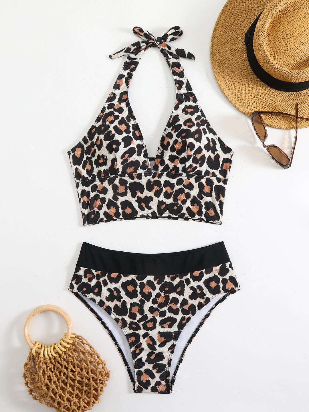 Damen Bikini-Set mit elegantem Leo-Muster und komfortablem Schnitt Drune