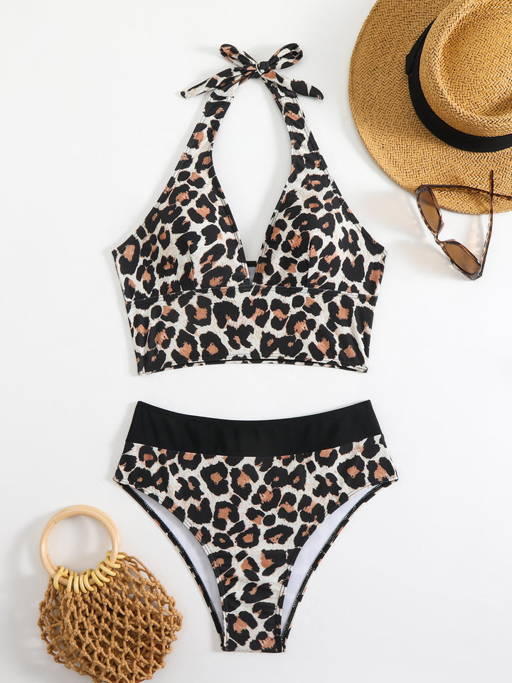 Damen Bikini-Set mit elegantem Leo-Muster und komfortablem Schnitt Drune