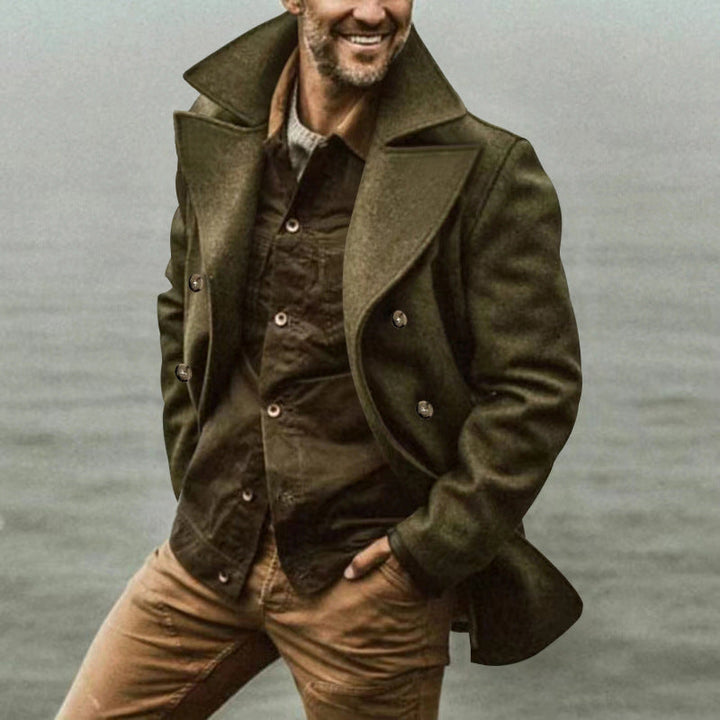 Herren Wollmantel mit Elegantem Schnitt & Peacoat-Design | Drune
