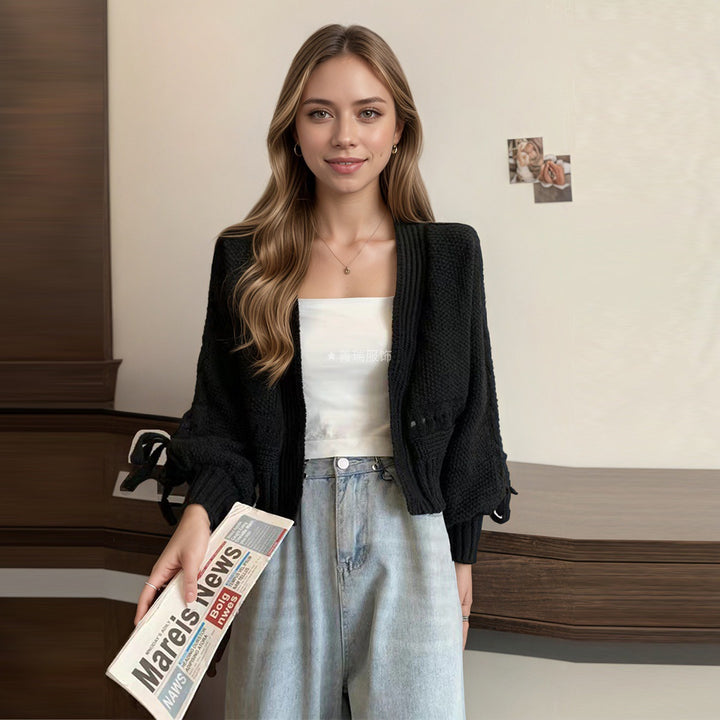 Damen Modischer Strickcardigan mit lässigem Schnitt Drune
