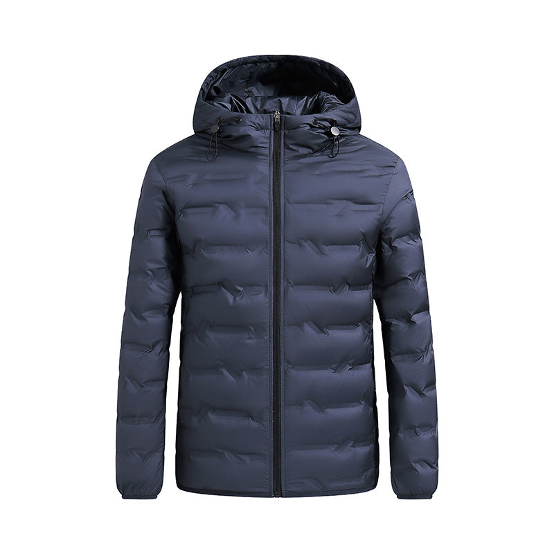 Herren ultraleichte gesteppte Daunenjacke mit Kapuze Drune