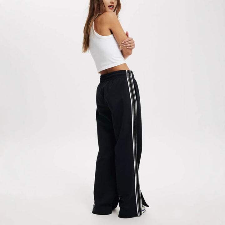 Damen Bequeme Freizeithose mit modischen Streifen Drune