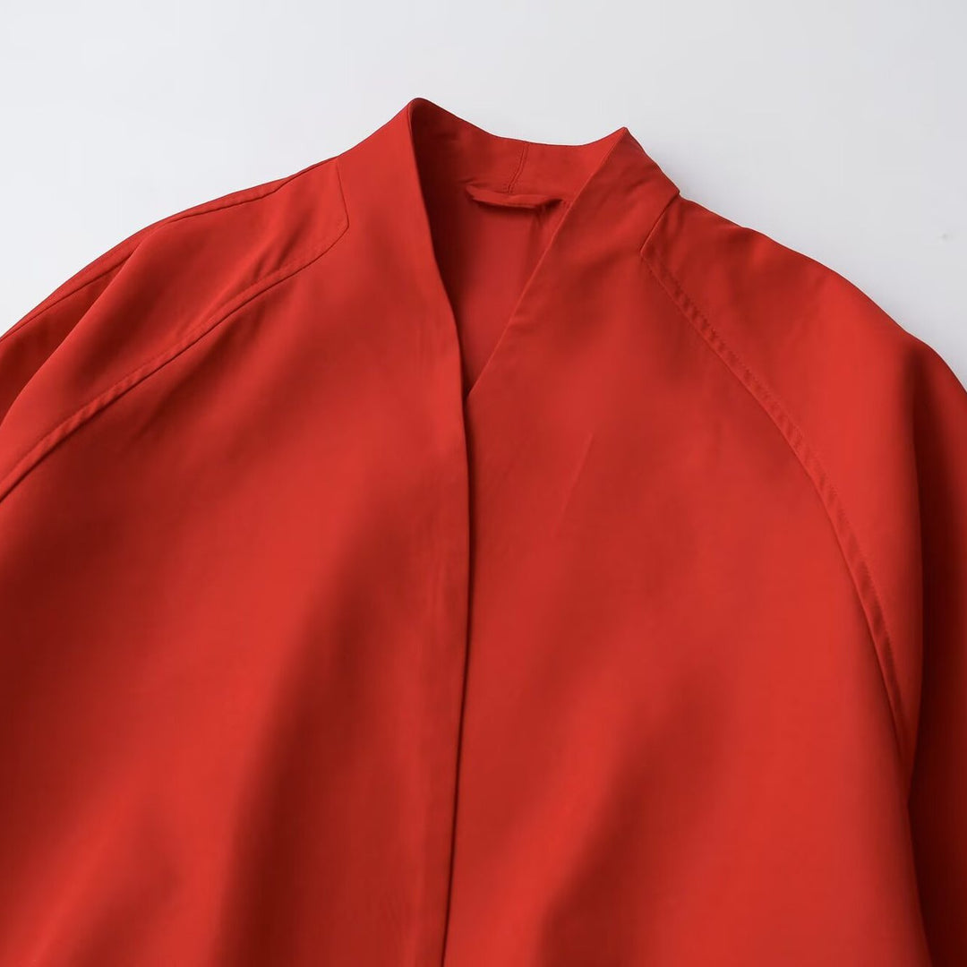Damen Oversize Bomberjacke mit Raglanärmeln und elastischem Saum Drune