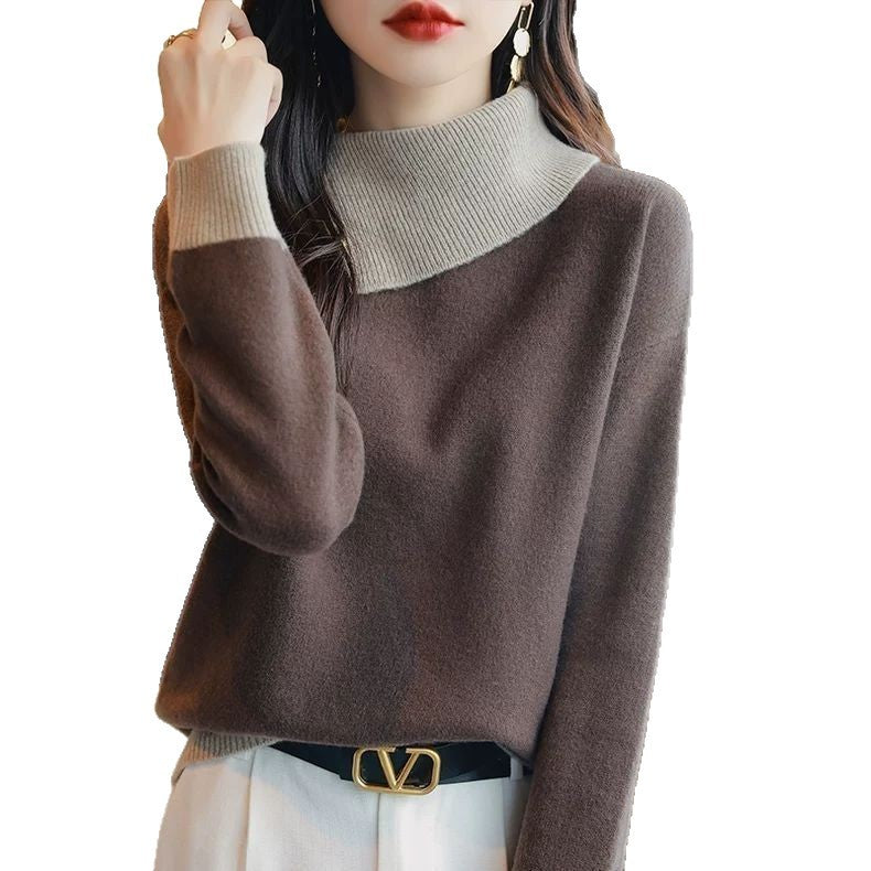 Damen Pullover mit modernem Stehkragen Drune