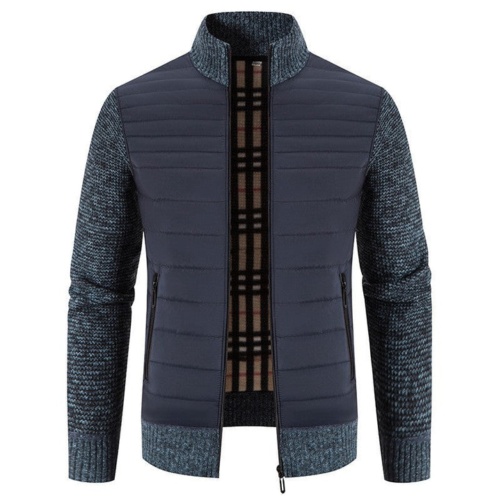 Herren Steppjacke mit modernem Strickärmeln und hohem Kragen Drune