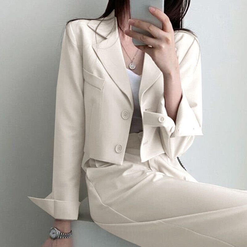 Damen Weit geschnittene Hochtaillierte Hose Drune