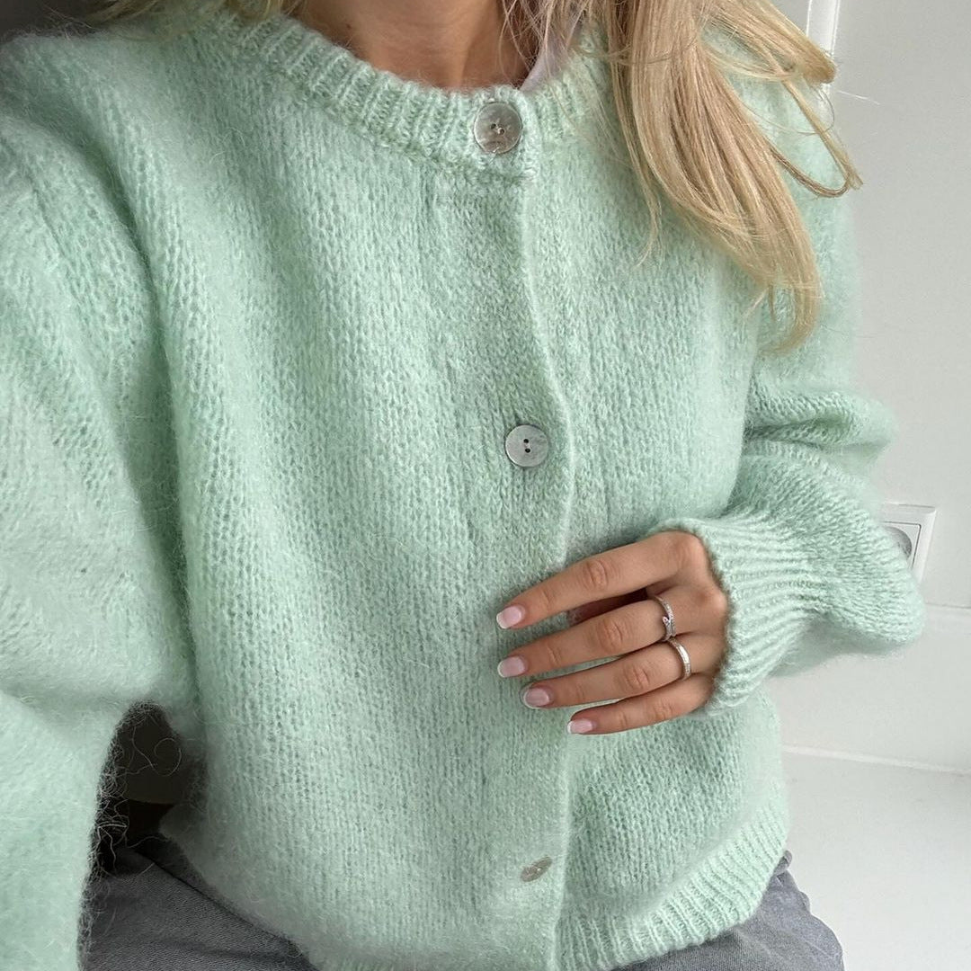 Damen Kuscheliger Strickcardigan mit Knopfdetails Drune