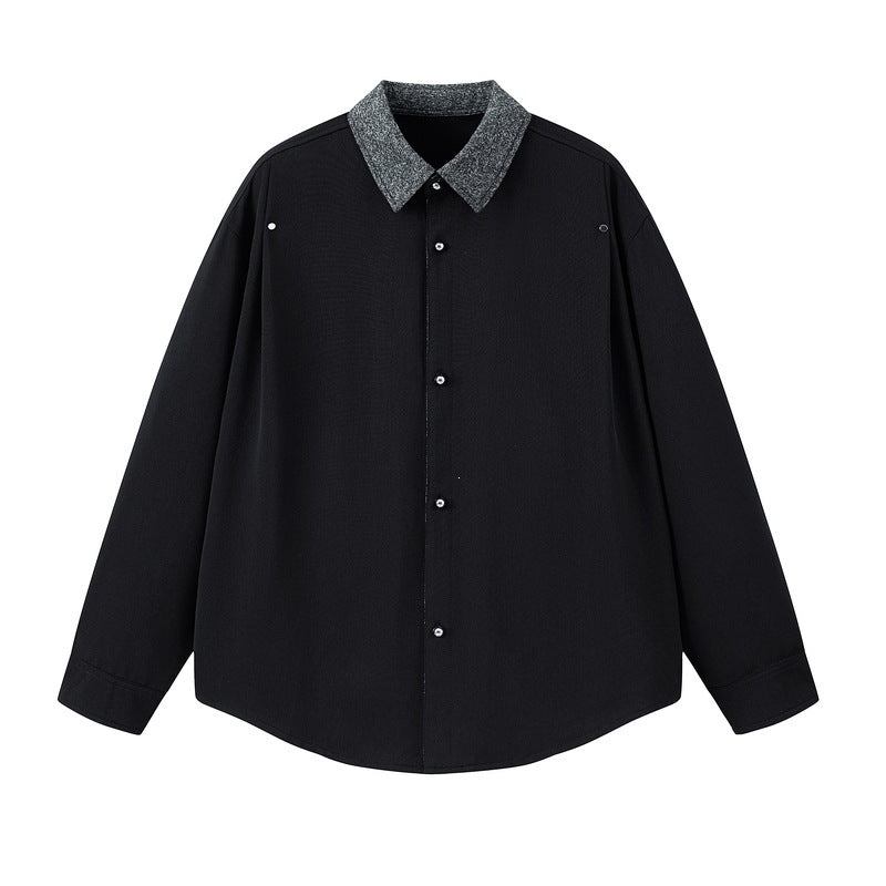 Damen Elegante Bluse mit Stehkragen Drune