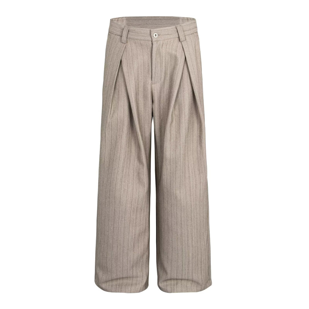 Damen Elegante und weite Hochbundhose mit Plissee Drune