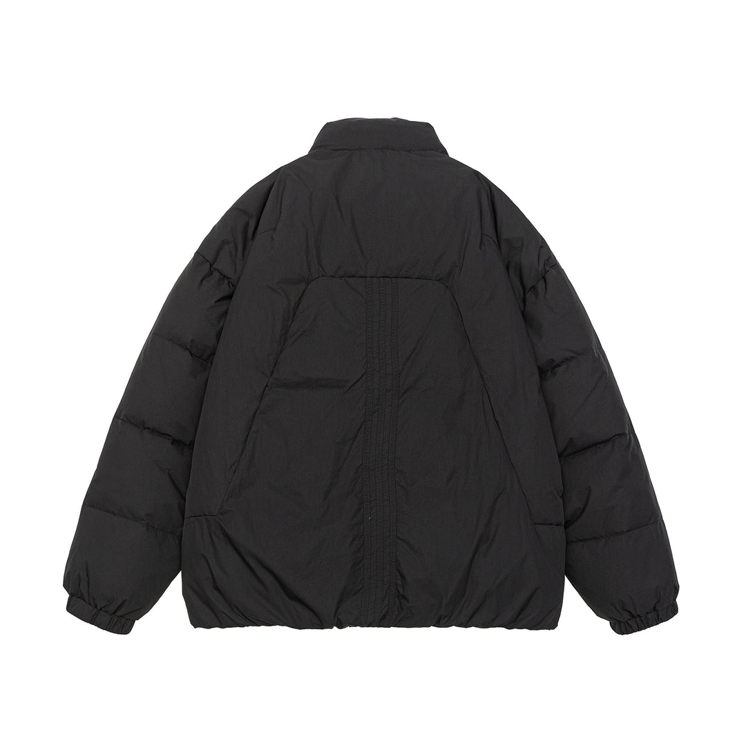 Damen Voluminöse Steppjacke mit hohem Stehkragen und winddichter Frontblende Drune