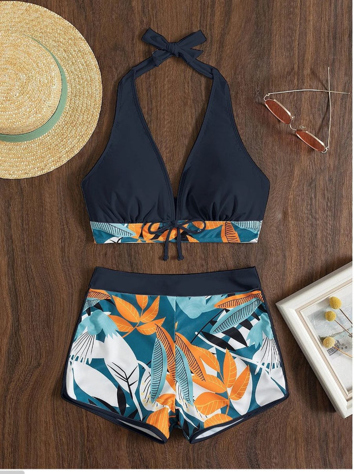 Damen Sportliches Bikiniset mit floralem Design Drune