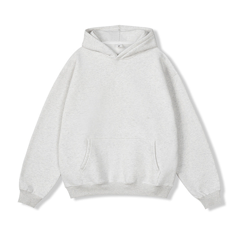 Unisex Oversize-Kapuzenpullover aus Baumwollmix mit Kängurutasche und gerippten Bündchen Drune