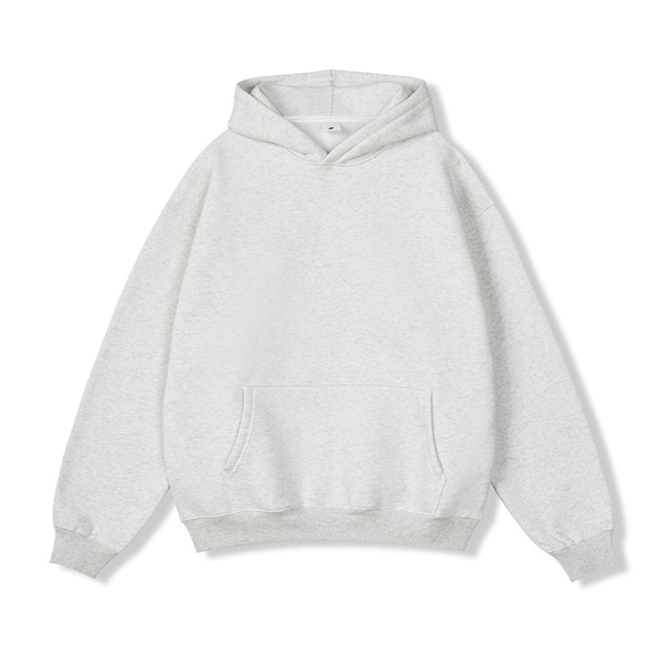 Unisex Oversize-Kapuzenpullover aus Baumwollmix mit Kängurutasche und gerippten Bündchen Drune
