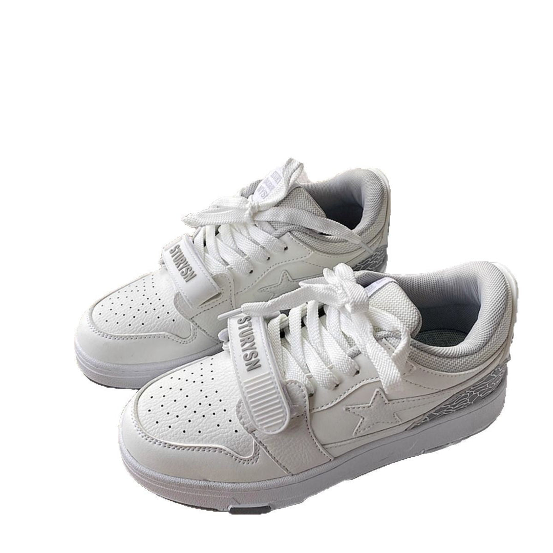 Damen Sneakers mit doppeltem Klettverschluss und atmungsaktiver Obermaterialstruktur Drune