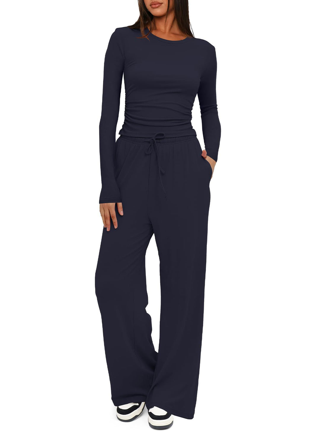 Damen entspanntes Lounge-Set mit langem Arm Drune
