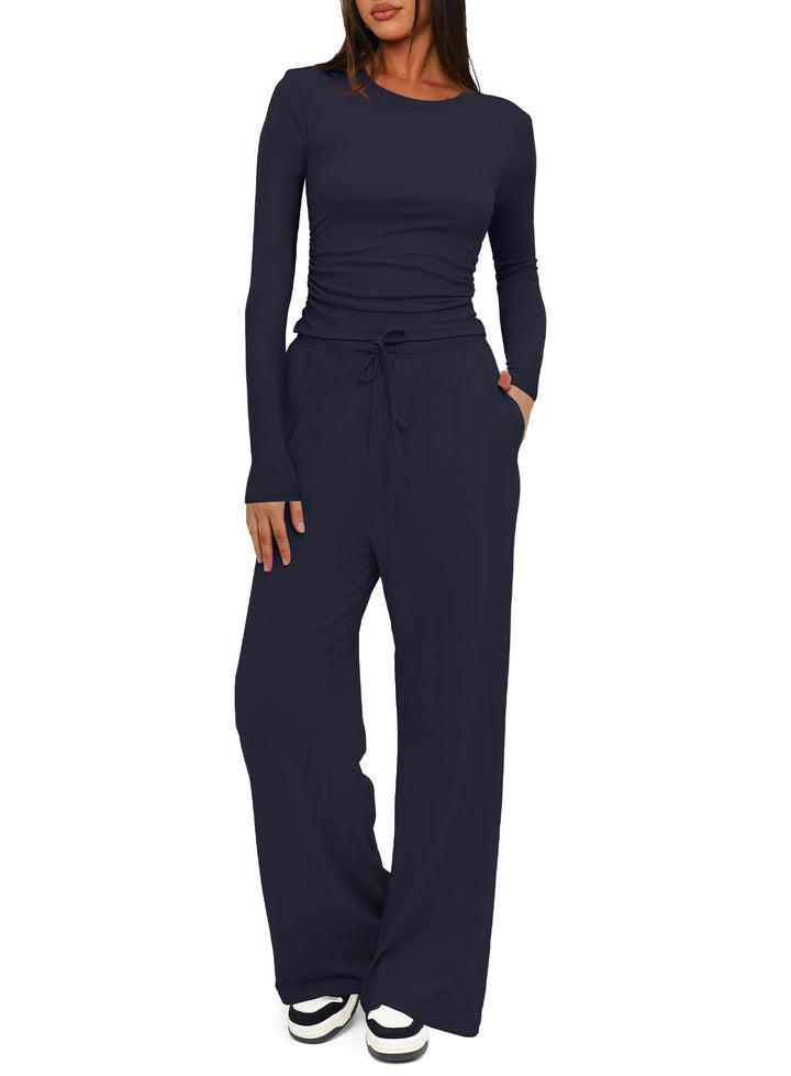 Damen entspanntes Lounge-Set mit langem Arm Drune
