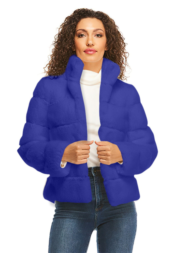 Damen Modische Daunenjacke mit hohem Kragen Drune