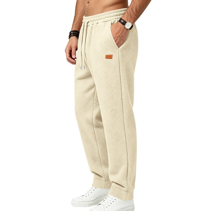 Herren Texturierte Jogginghose mit elastischem Bund und Kordelzug Drune