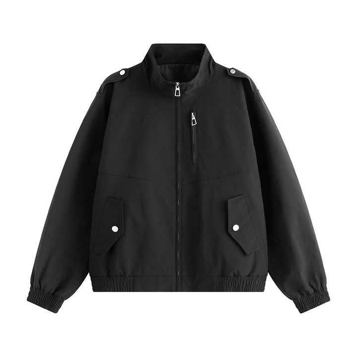 Herren praktische Freizeitjacke mit hohem Kragen und seitlichen Eingrifftaschen Drune