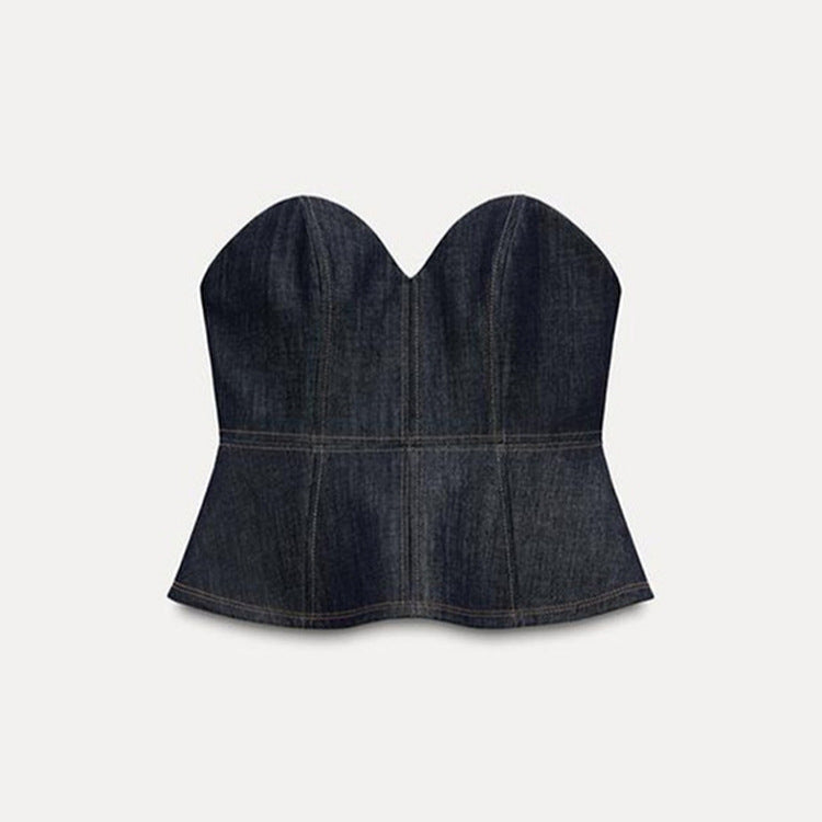 Damen Jeansblazer im modernen Look mit tailliertem Schnitt und praktischen Taschen Drune
