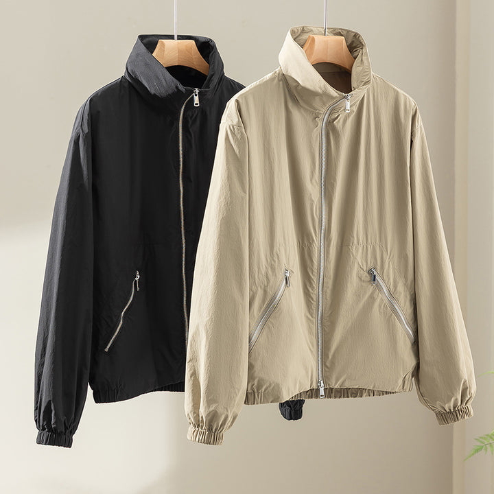 Damen Ultralight Übergangsjacke mit hohem Kragen, diagonalen Reißverschlusstaschen und elastischem Saum Drune