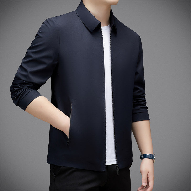 Herren leichte Mikrofaserkurjacke mit modernem Stehkragen und funktionalen Taschen Drune