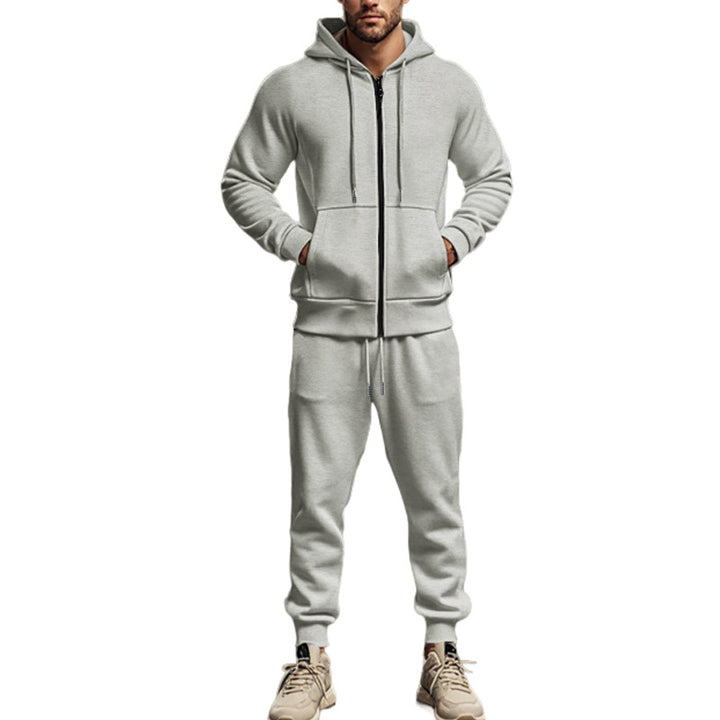 Herren Komplettes Sweatset mit Reißverschluss-Hoodie und tapered Jogginghose Drune