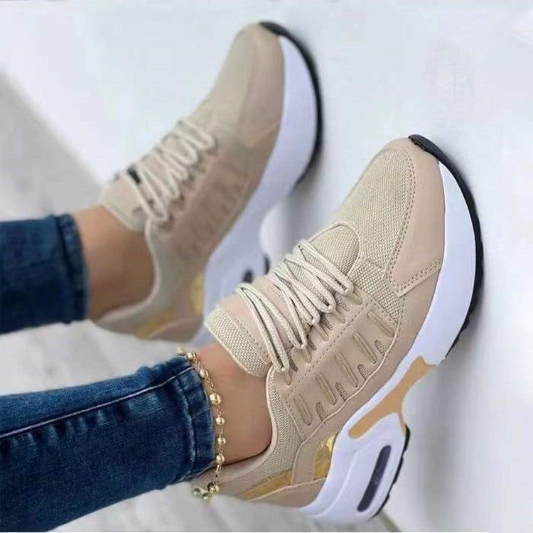Damen City-Sneaker mit atmungsaktivem Mesh, Velours-Details und sichtbarer Luftkammer Drune