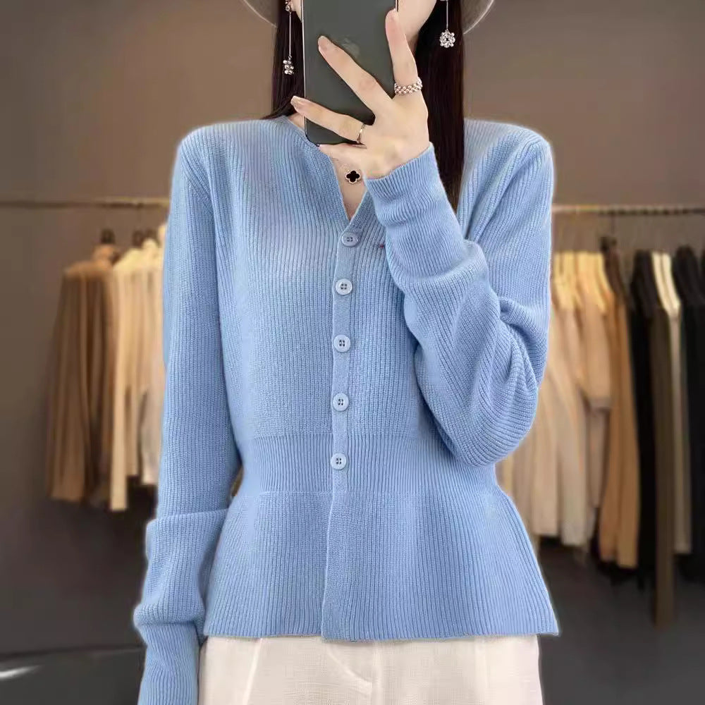 Damen edler Strickcardigan mit strukturiertem Design Drune