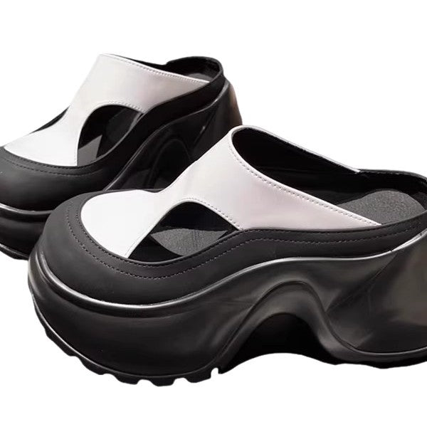 Damen modische Clogs mit konturierter Sohle Drune