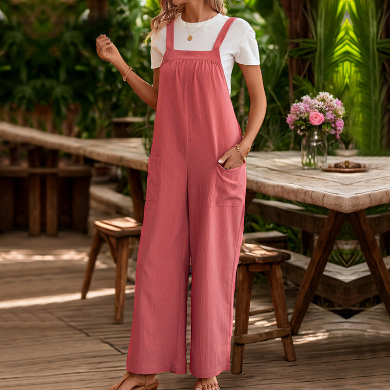 Damen Latzhose mit weitem Bein und praktischen Taschen Drune