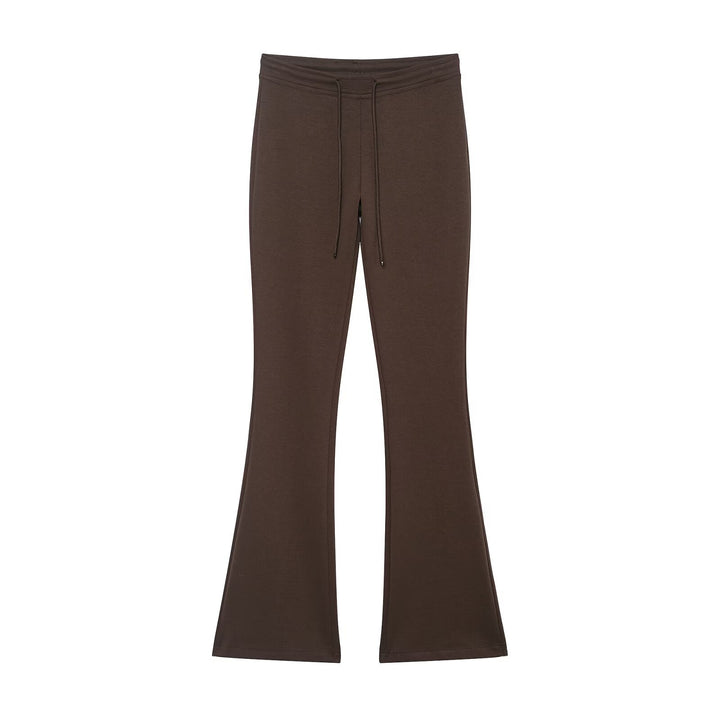 Damen Highwaist Schlaghose aus weichem Sweat mit Tunnelzug Drune