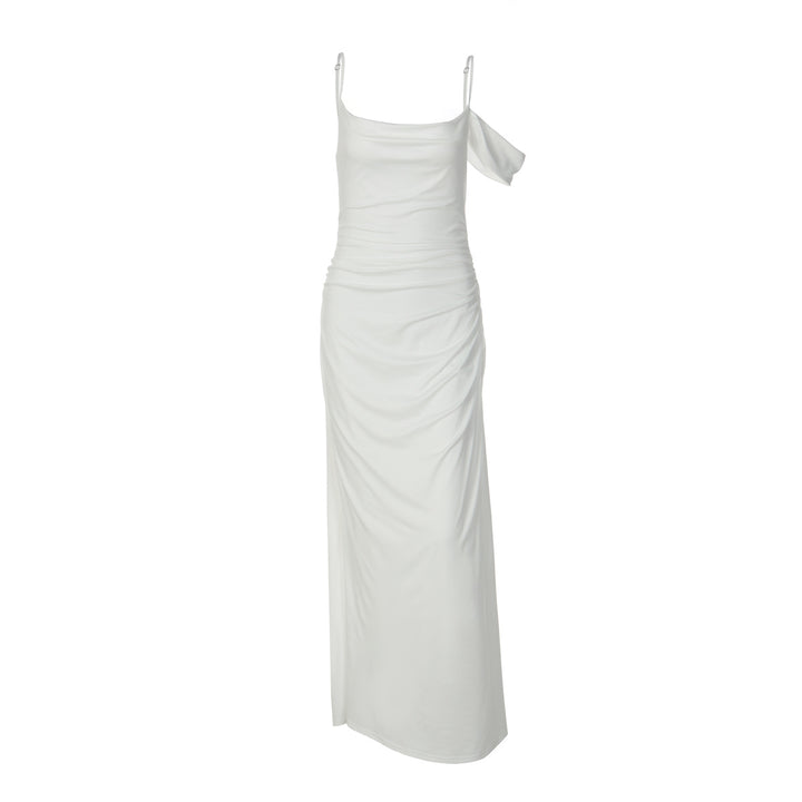 Damen Elegantes bodenlanges Kleid mit einzigartiger Drapierung Drune