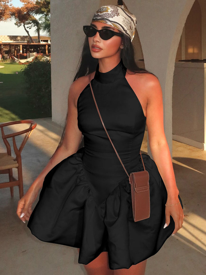 Damen verspieltes Taillenkleid mit voluminösem Rock Drune