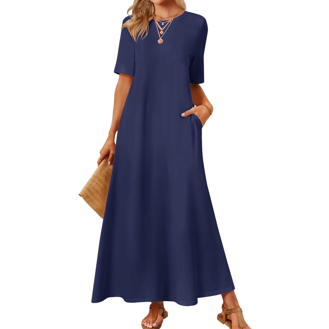Damen Maxikleid mit lässigem Schnitt und praktischen Taschen Drune