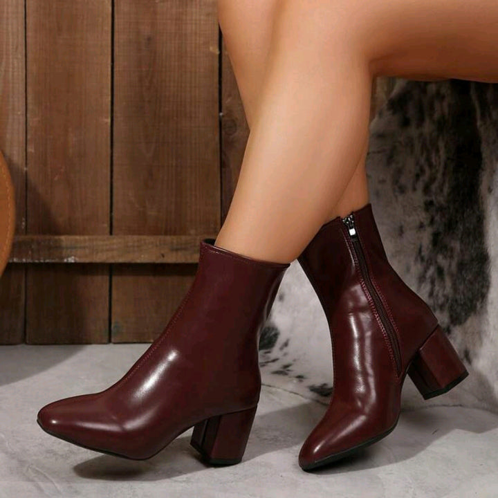 Damen Elegante Blockabsatz Stiefeletten Drune 1787606100